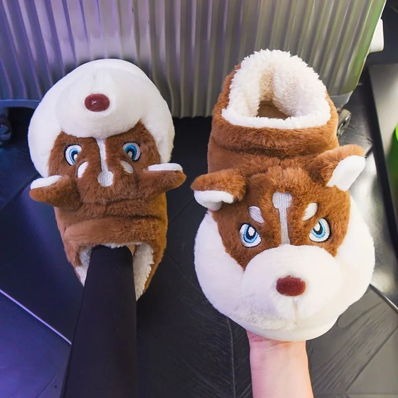 Cartoon Dog Winter Warm Shoes