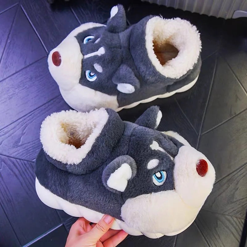 Cartoon Dog Winter Warm Shoes