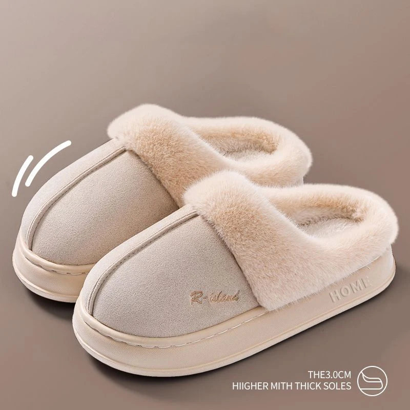 Non-Slip Cashmere Winter Slippers