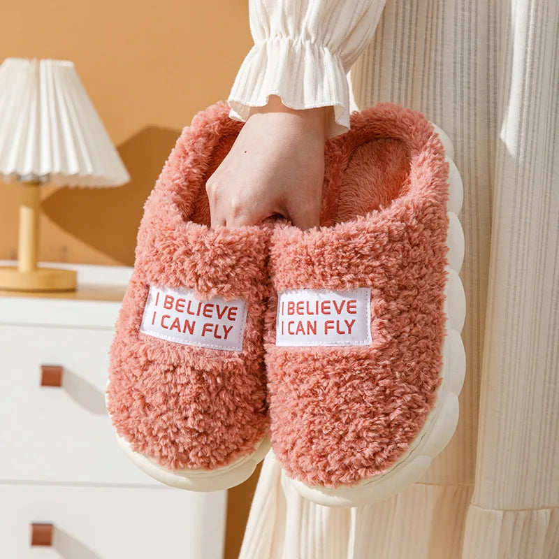 Unisex Fluffy Cotton Slippers