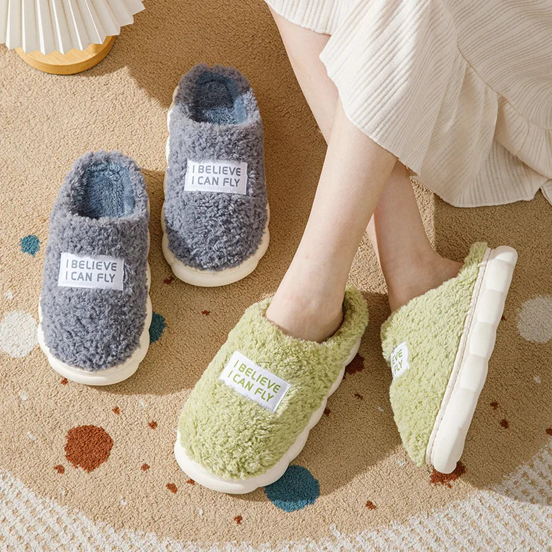 Unisex Fluffy Cotton Slippers