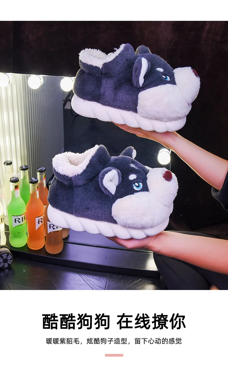 Cartoon Dog Winter Warm Shoes