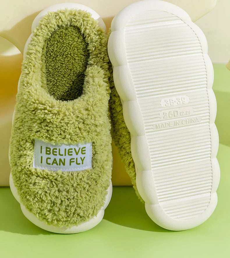 Unisex Fluffy Cotton Slippers