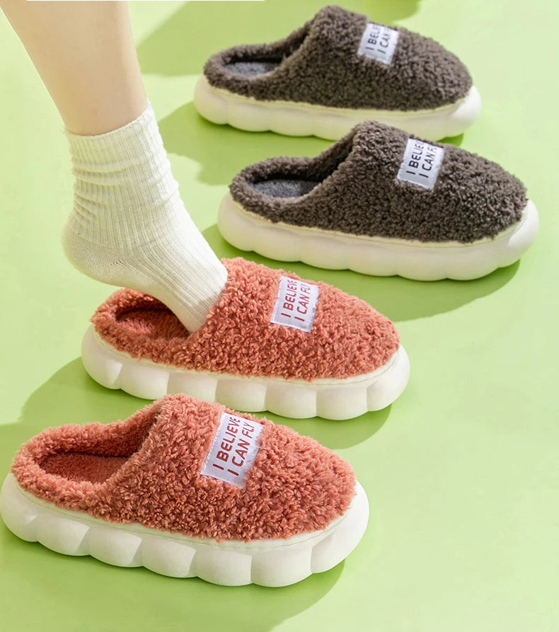 Unisex Fluffy Cotton Slippers