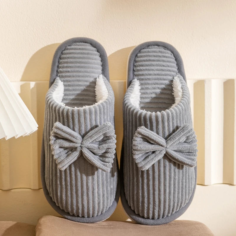 Women's Lightweight and Comfortable Bow Slippers for Home