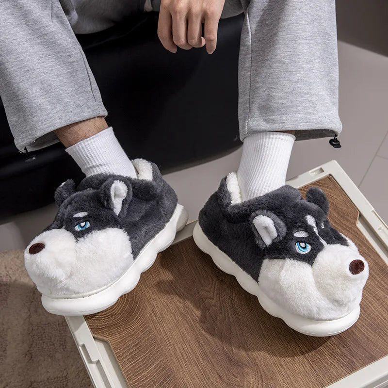 Cartoon Dog Winter Warm Shoes