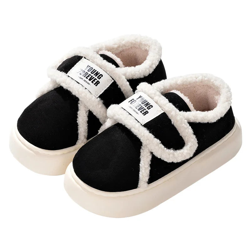 Plush Cotton Slippers For Women