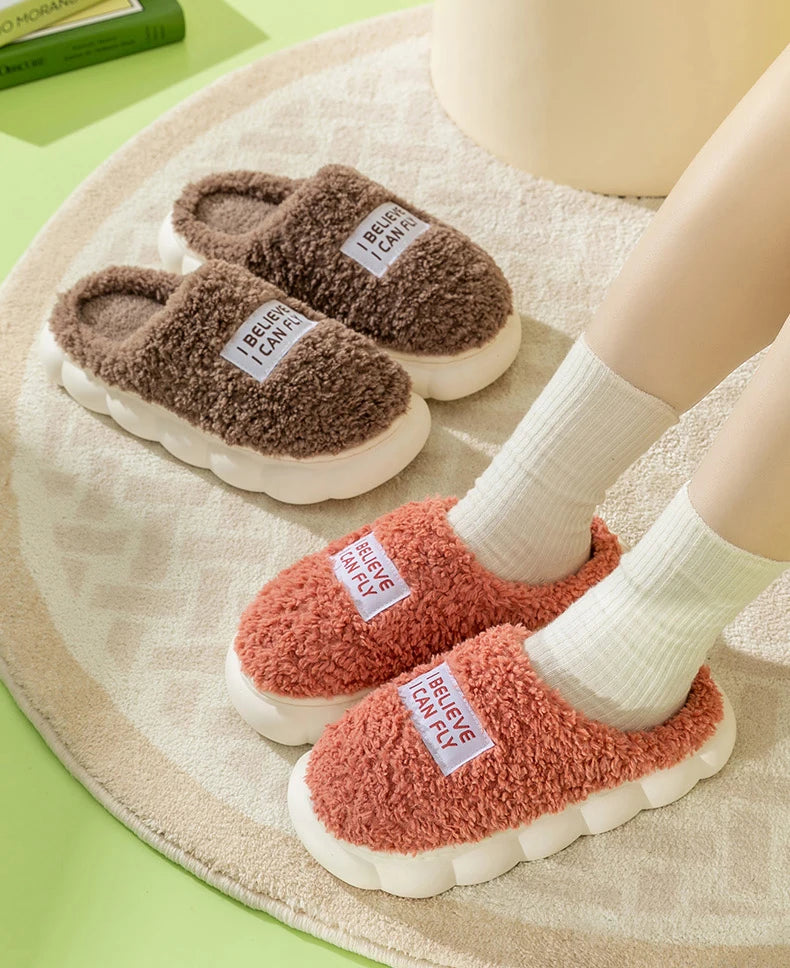 Unisex Fluffy Cotton Slippers