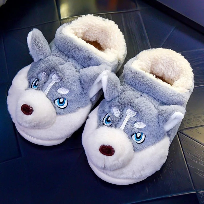 Cartoon Dog Winter Warm Shoes