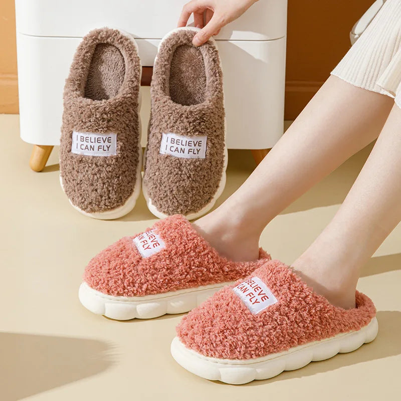 Unisex Fluffy Cotton Slippers