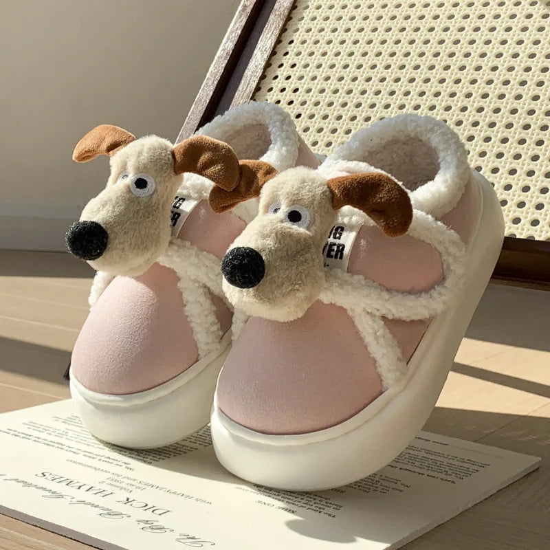 Plush Cotton Slippers For Women