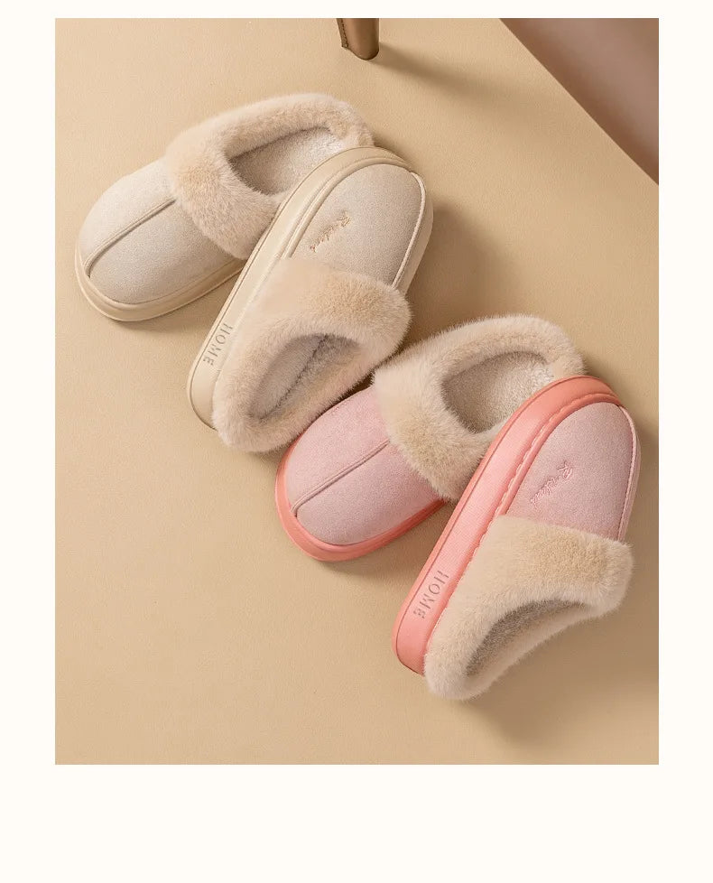 Non-Slip Cashmere Winter Slippers