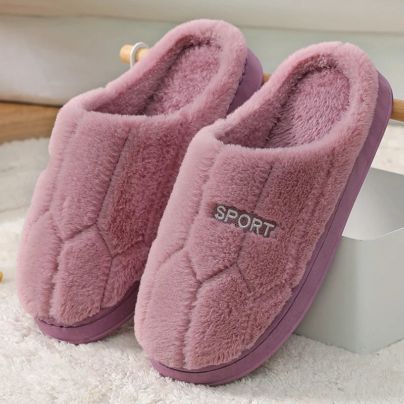 Winter Faux Fur Solid House Shoes