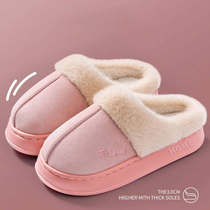 Non-Slip Cashmere Winter Slippers