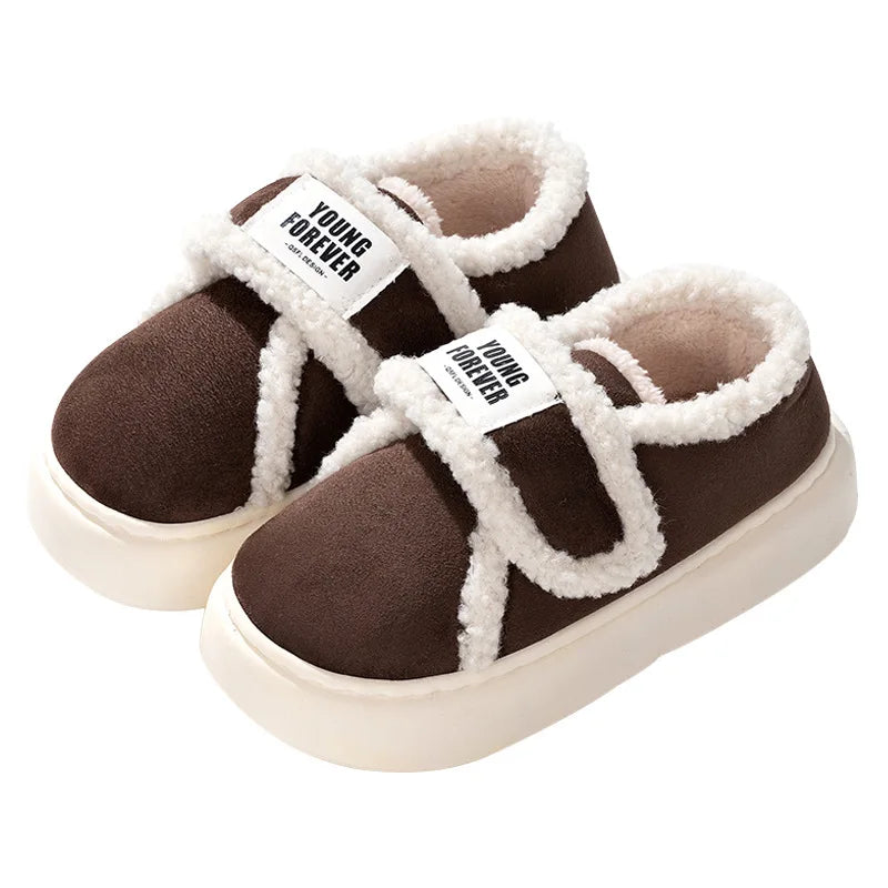 Plush Cotton Slippers For Women