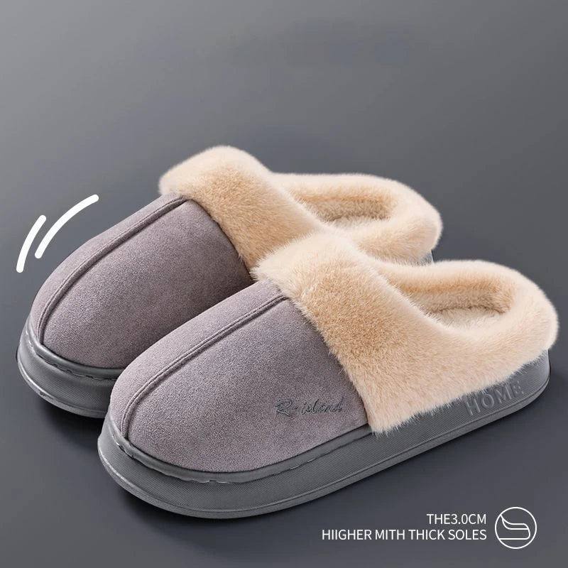 Non-Slip Cashmere Winter Slippers