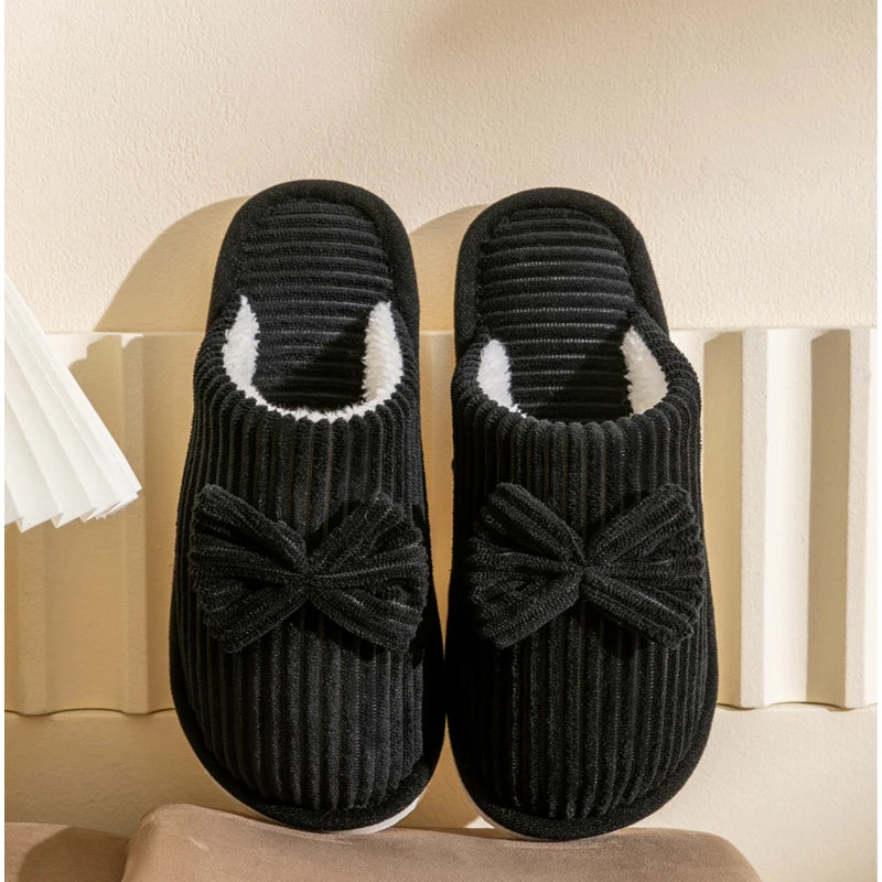 Women's Lightweight and Comfortable Bow Slippers for Home