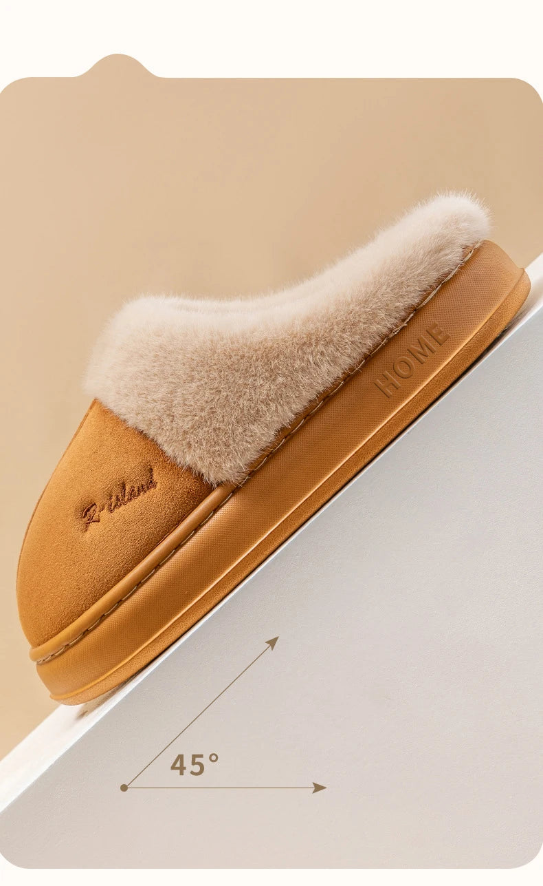 Non-Slip Cashmere Winter Slippers