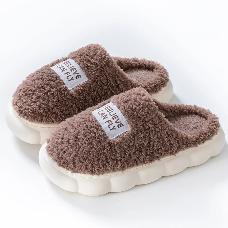 Unisex Fluffy Cotton Slippers