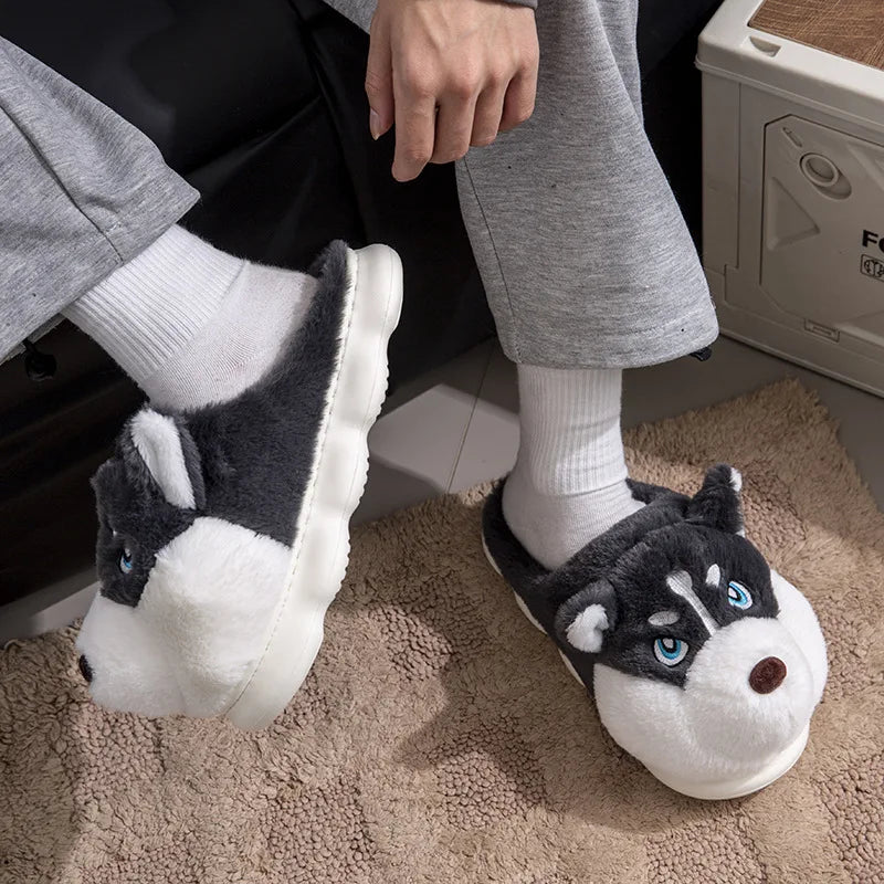 Cartoon Dog Winter Warm Shoes