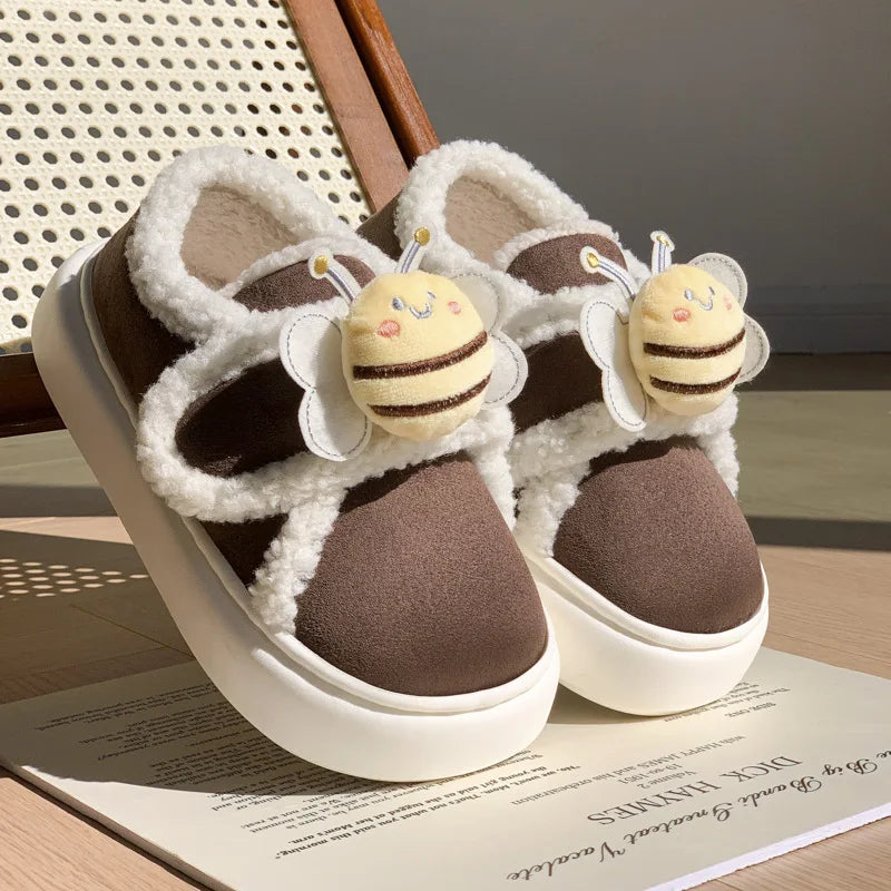 Plush Cotton Slippers For Women