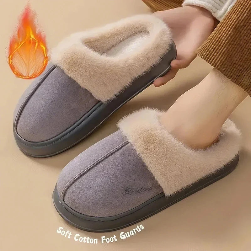 Non-Slip Cashmere Winter Slippers