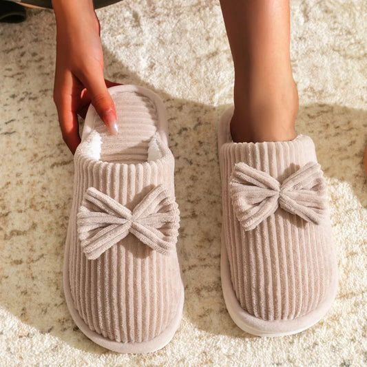 Women's Lightweight and Comfortable Bow Slippers for Home