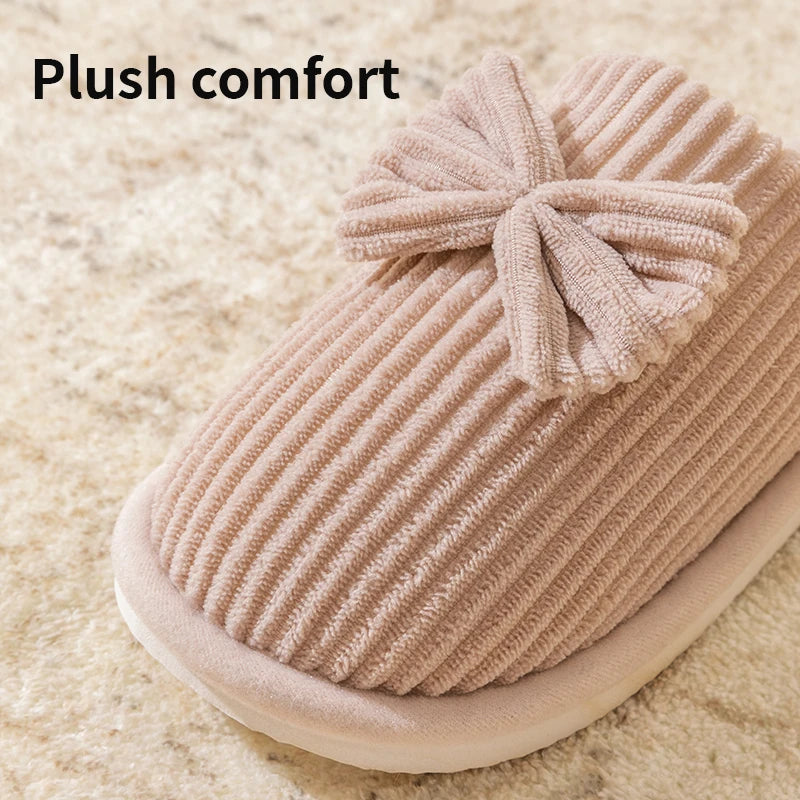 Women's Lightweight and Comfortable Bow Slippers for Home