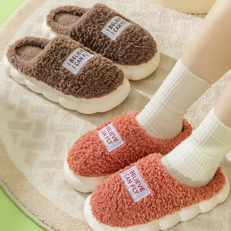 Unisex Fluffy Cotton Slippers