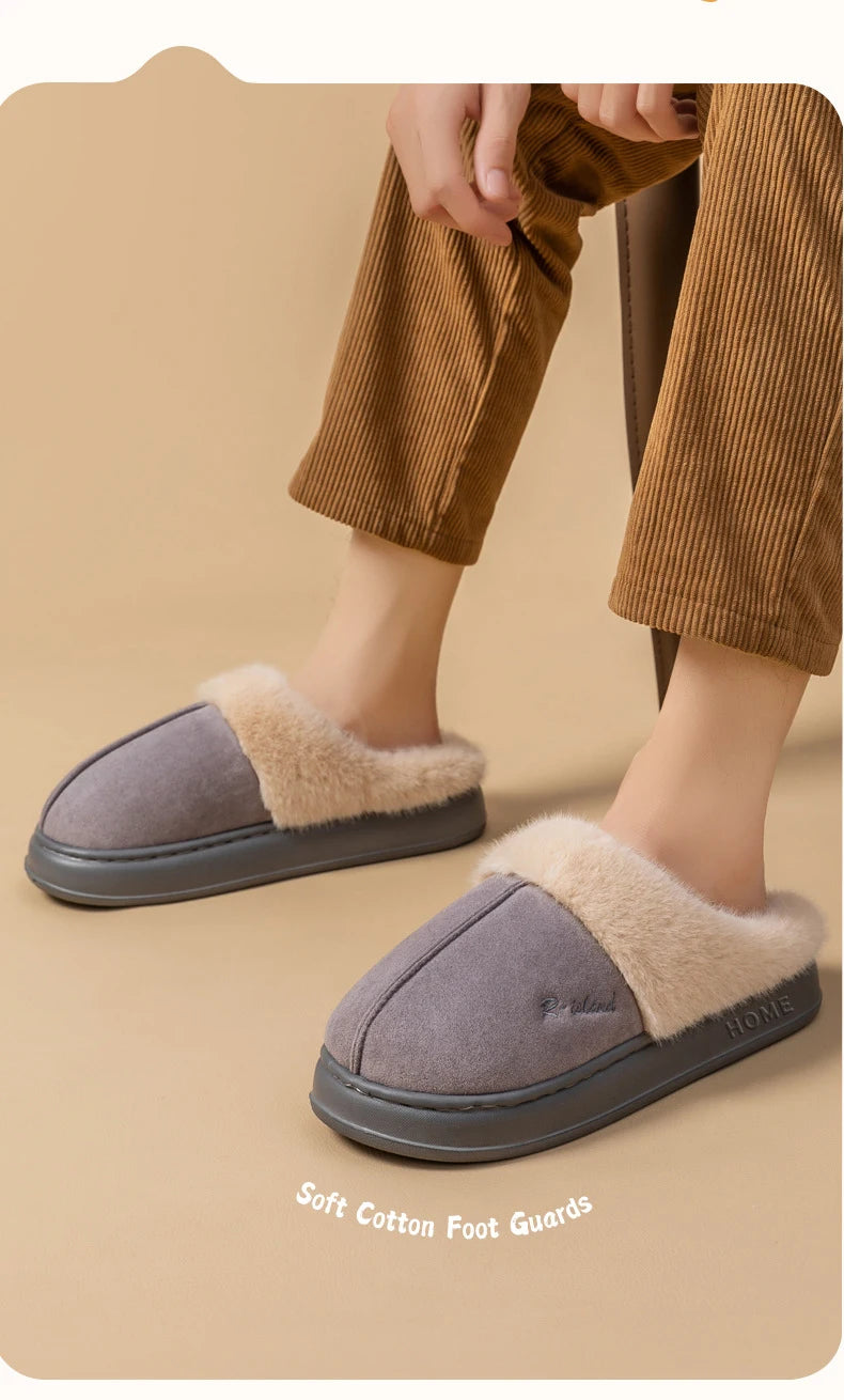 Non-Slip Cashmere Winter Slippers