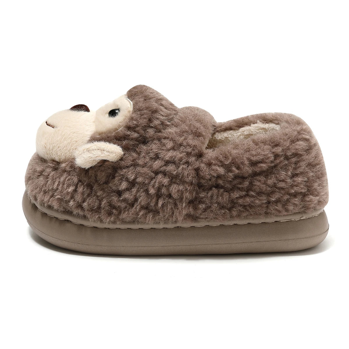 Monkey Pull-On Cotton Slippers