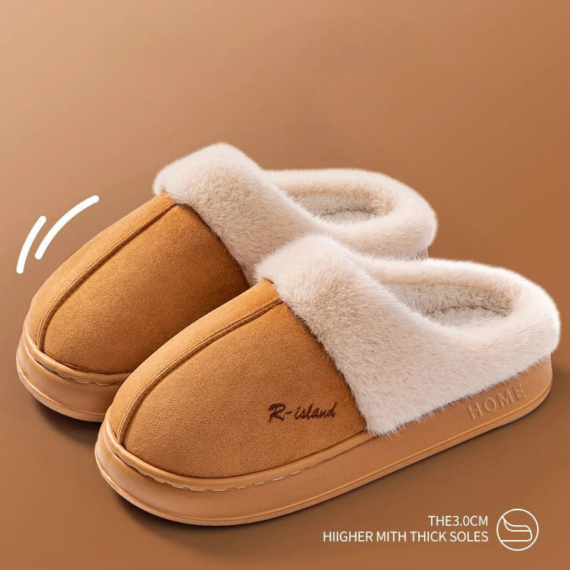 Non-Slip Cashmere Winter Slippers