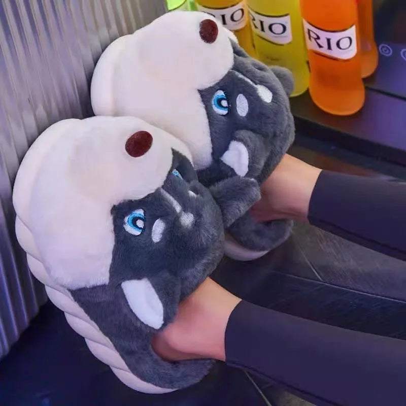 Cartoon Dog Winter Warm Shoes