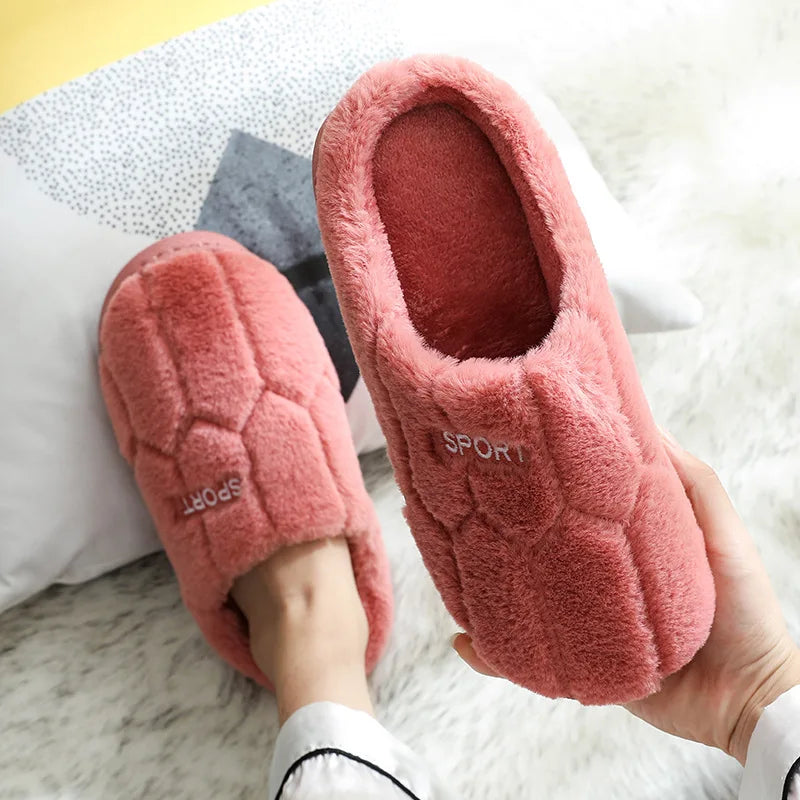 Winter Faux Fur Solid House Shoes