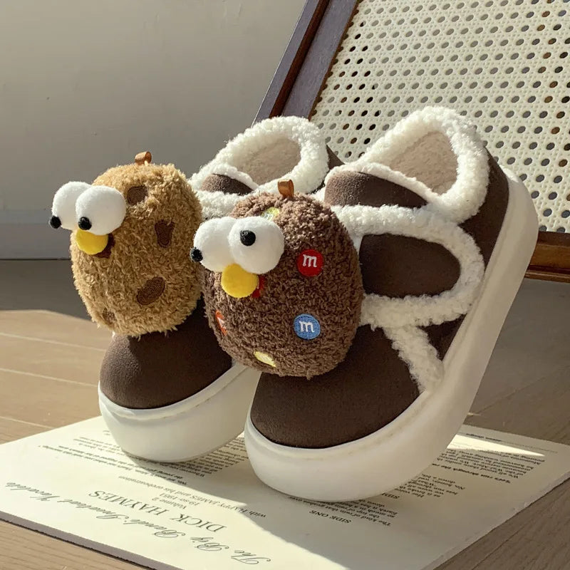 Plush Cotton Slippers For Women