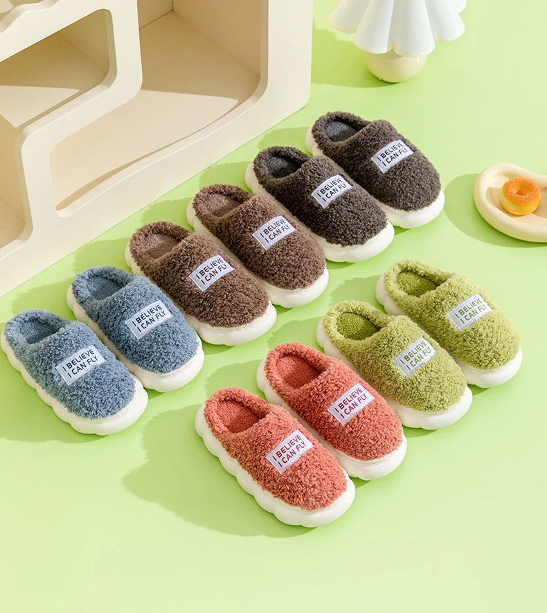 Unisex Fluffy Cotton Slippers