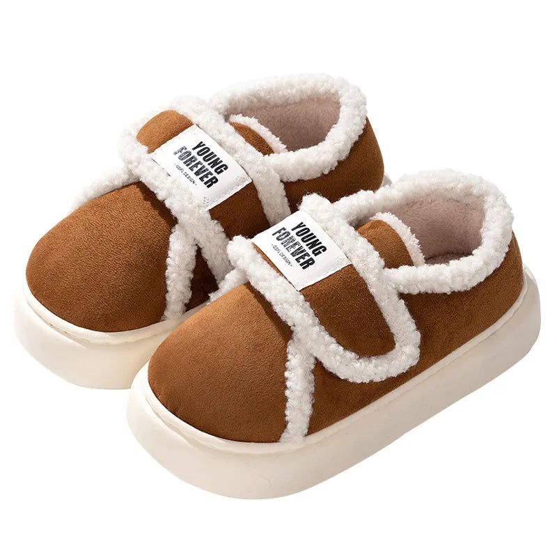 Plush Cotton Slippers For Women