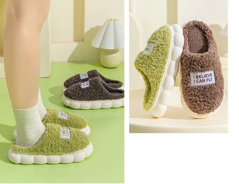 Unisex Fluffy Cotton Slippers