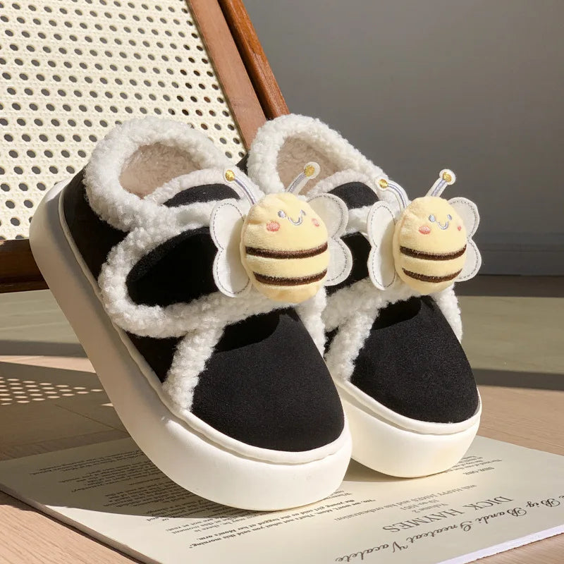 Plush Cotton Slippers For Women