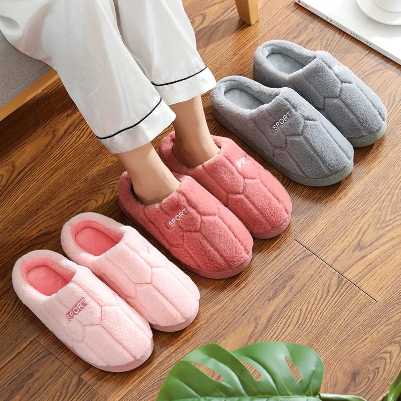 Winter Faux Fur Solid House Shoes