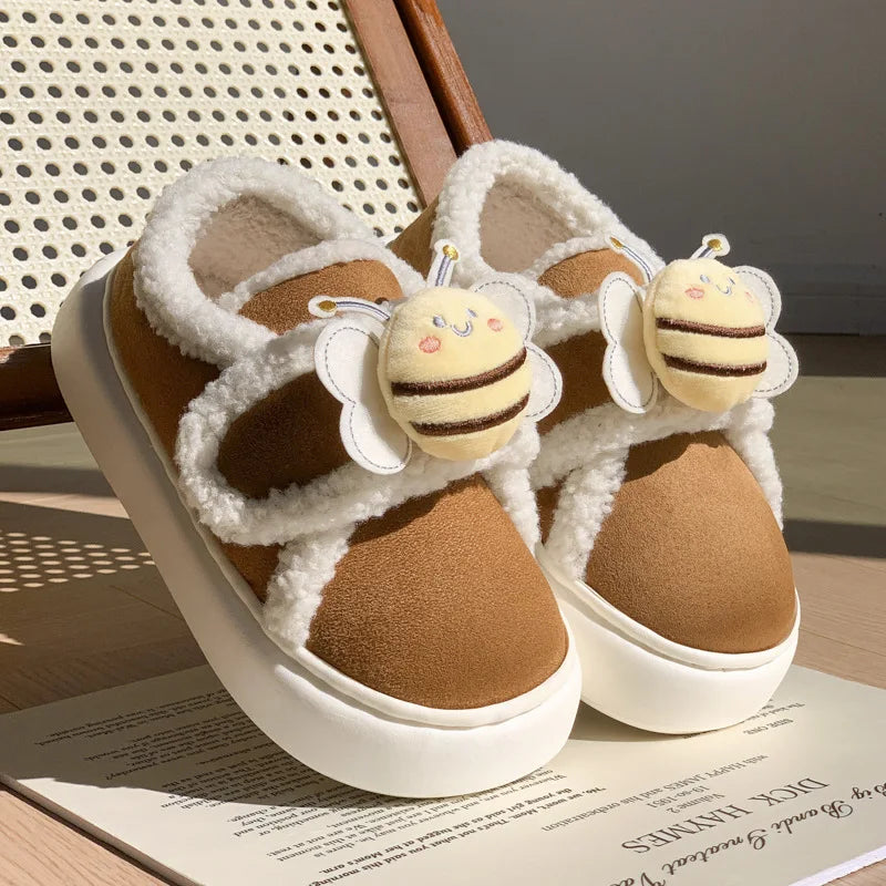 Plush Cotton Slippers For Women