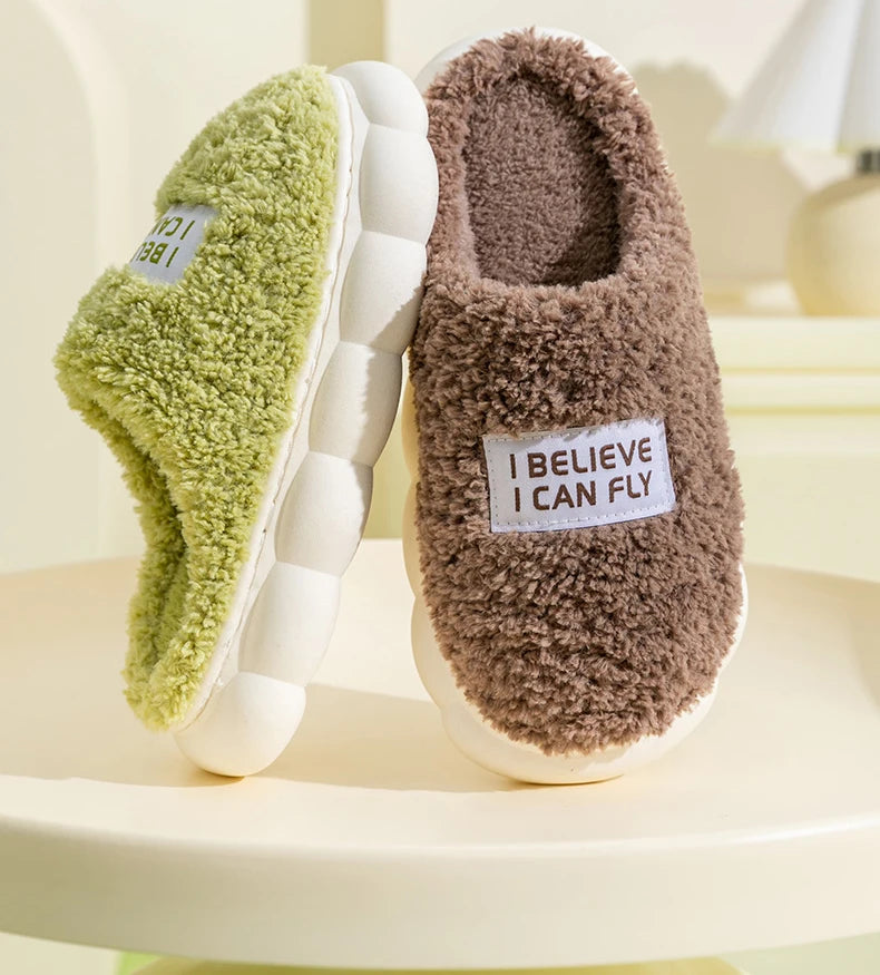 Unisex Fluffy Cotton Slippers